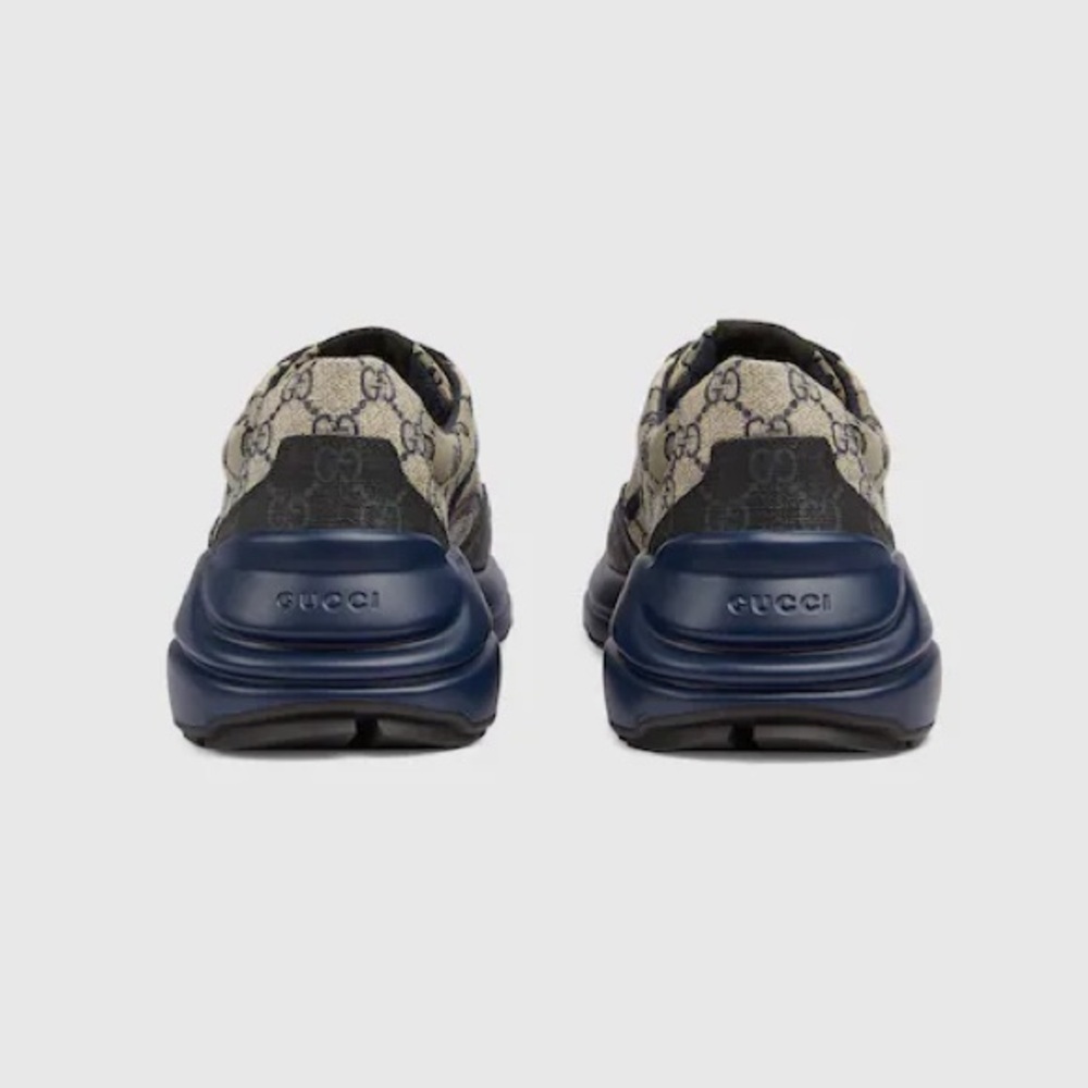 Gucci Blue and Cream Sneakers - Picture 3 of 10